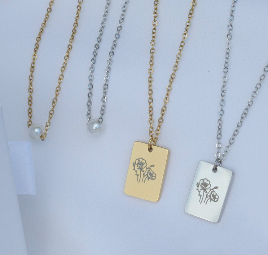 Summer - Silver Pendant Necklace - Ocean Wave Jewelry